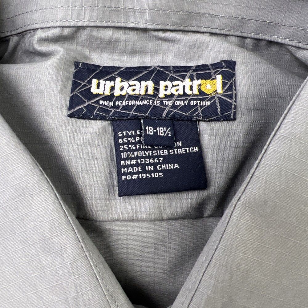 GardaWorld Urban Patrol Gray Short Sleeve Security Uniform Shirt 18-18½ Size 2XL - Picture 3 of 9